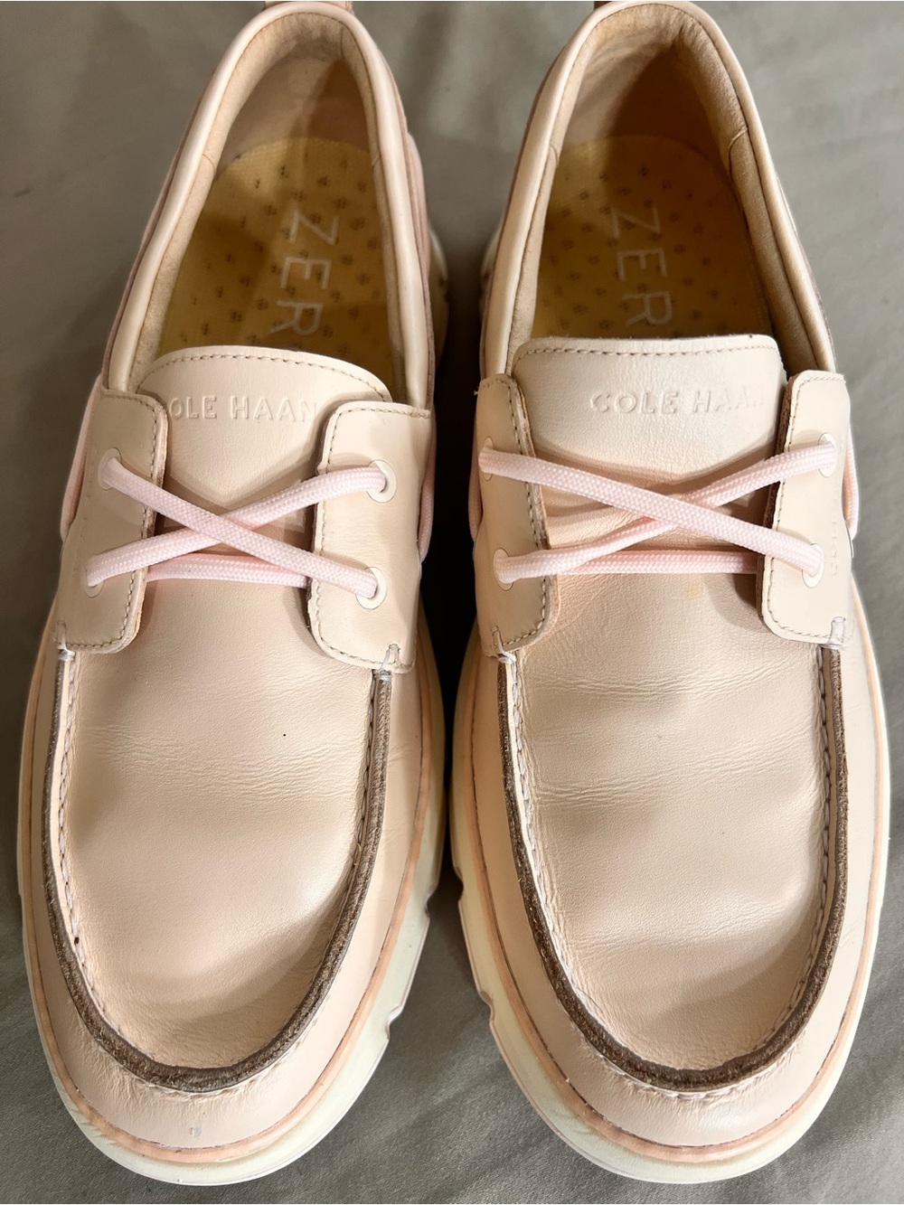 Cole Haan Kids Blush Leather Boat Sneakers